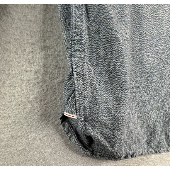 Flint And Tinder Shirt Huckberry Mens M SELVEDGE ARCHITECT Blue Oxford Preppy - Picture 3 of 10
